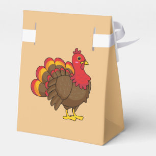 Cute Cartoon Turkey Favor Boxes