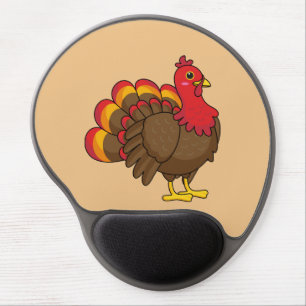 Cute Cartoon Turkey Gel Mouse Pad