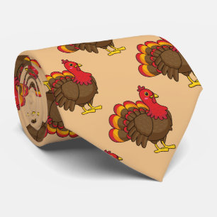 Cute Cartoon Turkey Neck Tie