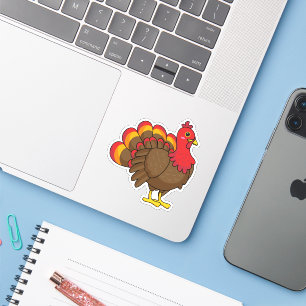 Cute Cartoon Turkey Sticker