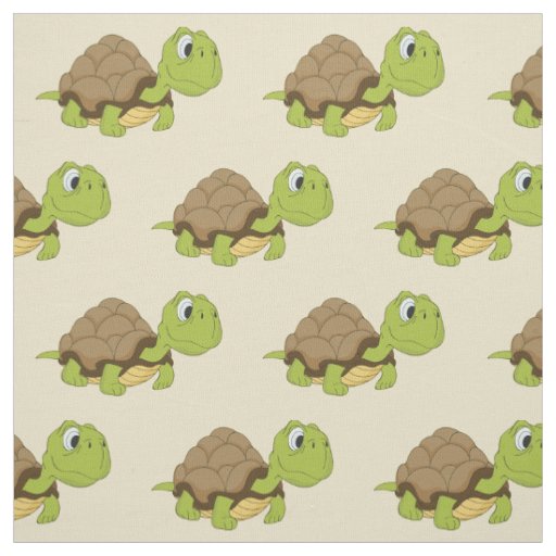 Cute Cartoon Turtle Fabric