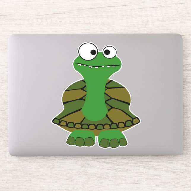 Cute Cartoon Turtle Sticker (Computer)