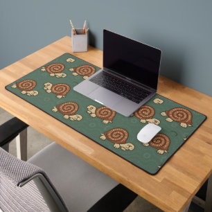 Cute Cartoon Turtles with 'For' and 'While' Loops Desk Mat