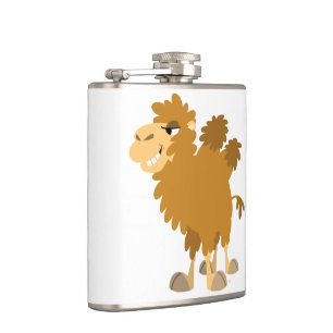 Cute Cartoon Two-Humped Camel Hip Flask