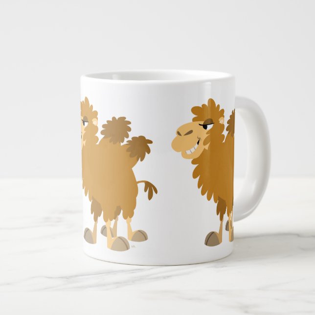 Cute Cartoon Two-Humped Camel Jumbo Mug (Front Right)