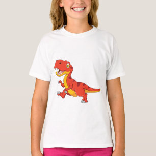 Cute cartoon tyrannosaurus rex walking T-Shirt