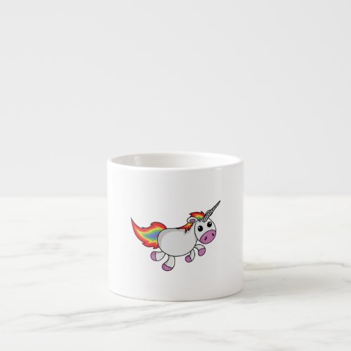 Cute Cartoon Unicorn Espresso Cup