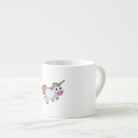 Cute Caricature Cat Espresso Cup, Zazzle