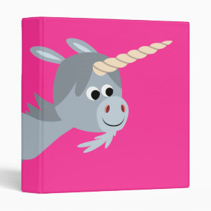 Cute Cartoon Unicorn In A Hurry Avery Binder