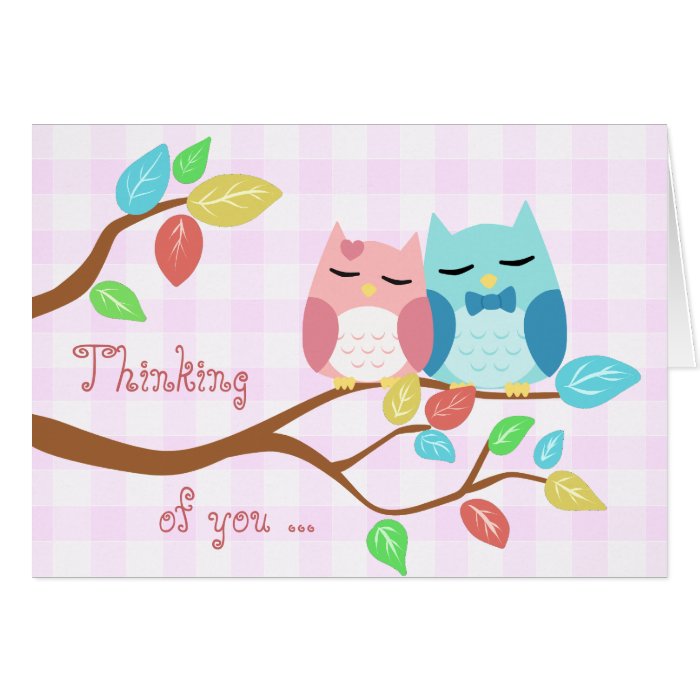 cute cartoon vector owl couple greeting cards