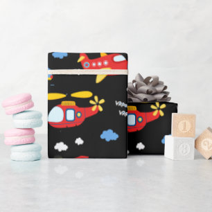 Cute Cartoon Vehicles Pattern Wrapping Paper