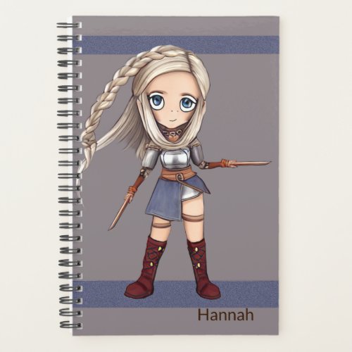 Cute Cartoon Viking Girl Personalized  Planner