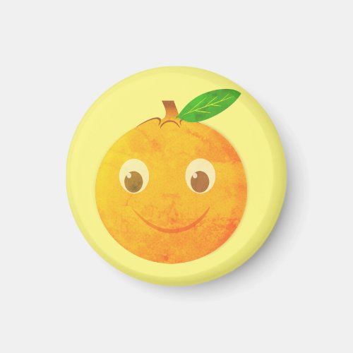 Cute Cartoon Vintage Orange Drawing Magnet