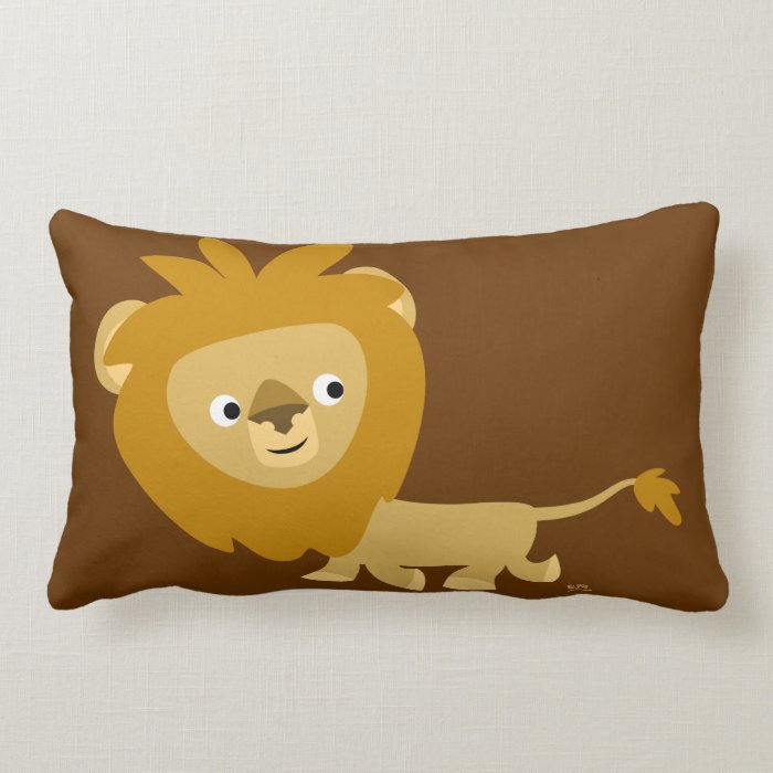 Cute Cartoon Walking Lion Pillow