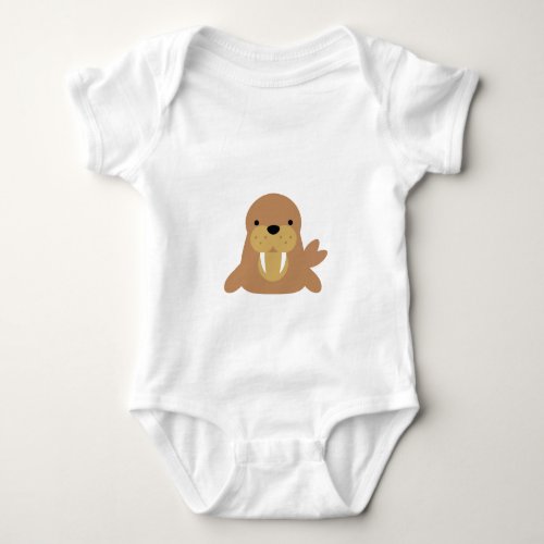 Cute Cartoon Walrus Gift Baby Bodysuit