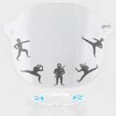 Cute Cartoon Warrior Ninja Face Shield (Front w/Glasses)