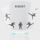 Cute Cartoon Warrior Ninja Face Shield (Front w/Glasses)