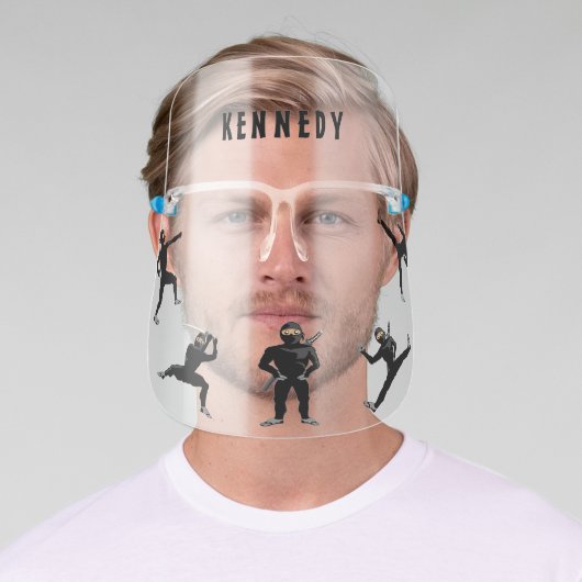 Cute Cartoon Warrior Ninja Face Shield (Insitu)