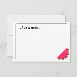 Cute Cartoon Watermelon Custom Just a Note