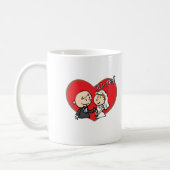 Cute Cartoon "We Did" Wedding couple Coffee Mug (Left)