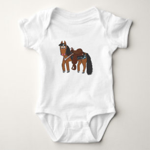 Cute Cartoon Western Horse Baby Bodysuit