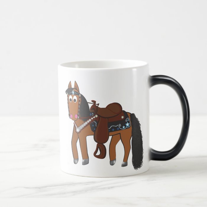 Cute Cartoon Western Horse Mugs