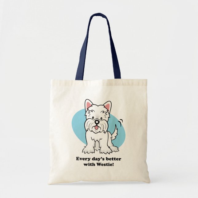 Cute Cartoon Westie Bag (Front)