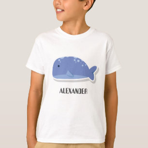 Cute Cartoon Whale Personalized T-Shirt Ocean