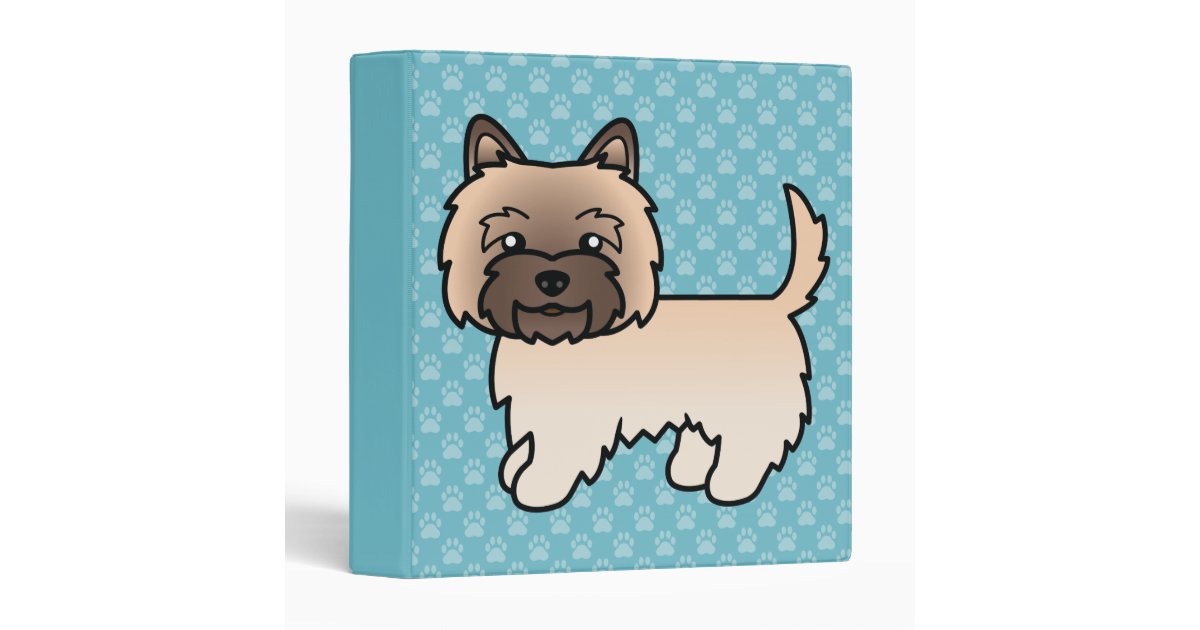 Cute Cartoon Wheaten Cairn Terrier Binder | Zazzle