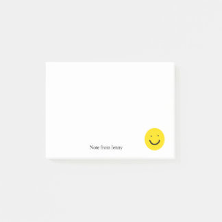 Cute Cartoon Yellow Happy Smiling Face Custom Post-it Notes