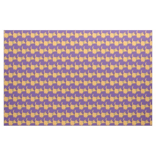 Cute Cartoon Yellow Labrador Fabric