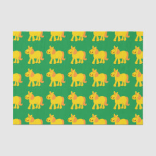Cute Cartoon Yellow Pony Tissue Paper