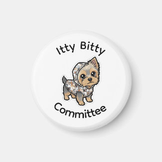 Cute cartoon yorkie magnet