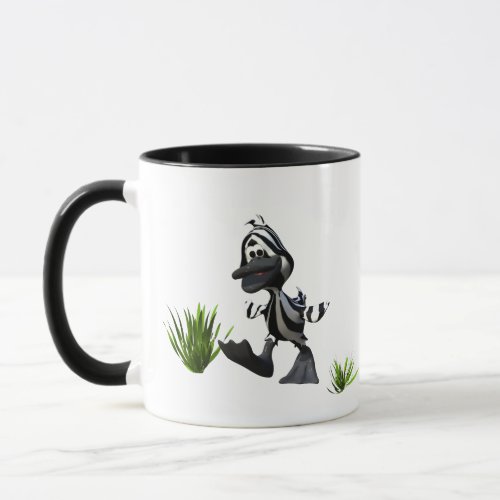 Cute Cartoon Zebra Duck Mug