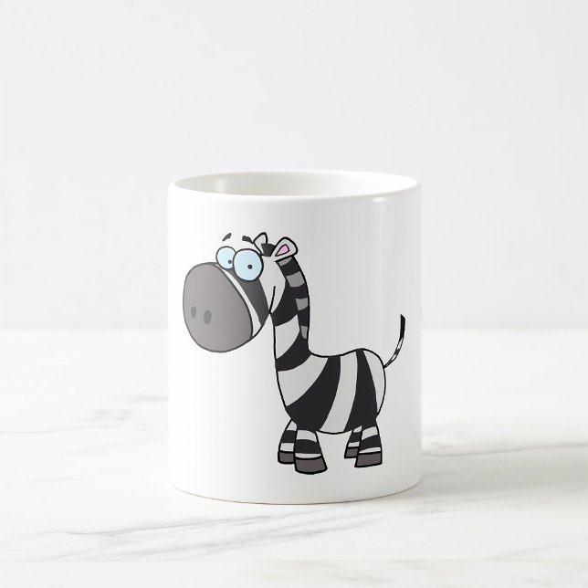 Cute Cartoon Zebra Funny Animal Character Coffee Mug (Creator Uploaded)
