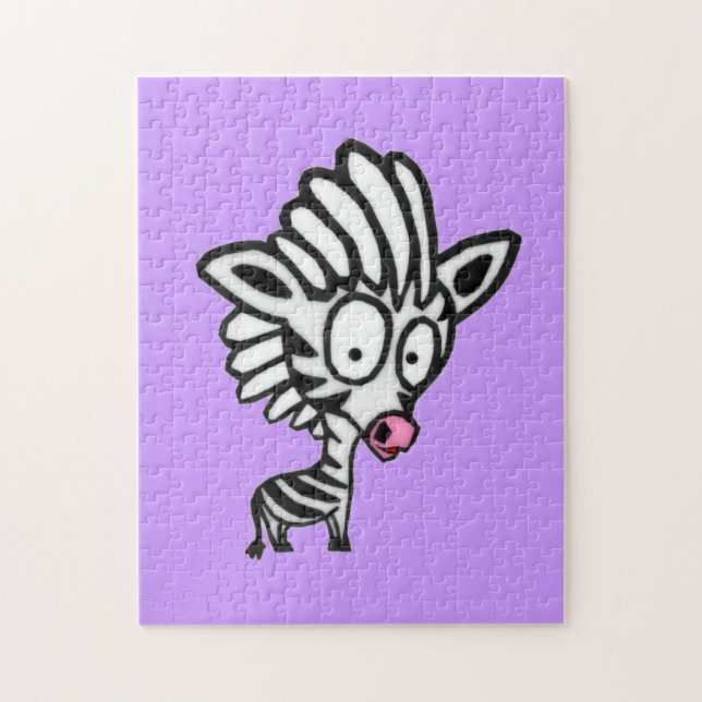 Cute Cartoon Zebra Jigsaw Puzzle (Vertical)