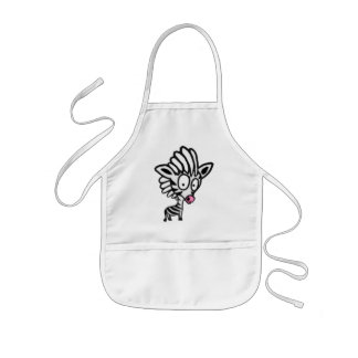 Cute Cartoon Zebra Kids' Apron
