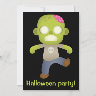 Cute Cartoon Zombie Invitation