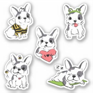 Cute Cartoonish French Bulldog Sticker