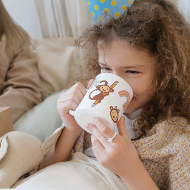 Cute Cartoonish Monkey Boho colors Coffee Mug (Creator Uploaded)