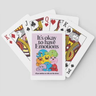 cute cartoons with decent face and emotions poker cards