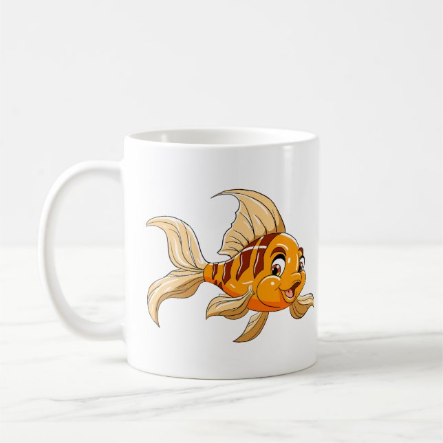 Cute Cartoony Fish Coffee Mug (Left)