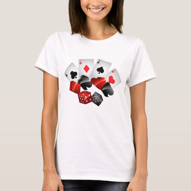 Cute Casino Gambling womens t-shirt (Front)