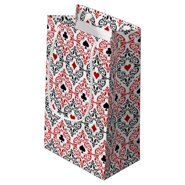 cute casino or poker party small gift bag (Back Angled)