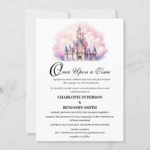 Cute Castle Fairy tale Wedding Invitation