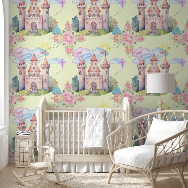 Cute castle princess sky  wallpaper  (Kids)