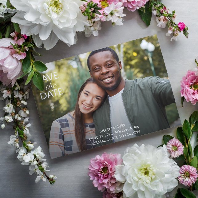 Cute Casual Photo Wedding Save the Date Postcard (Creator Uploaded)