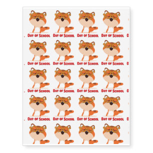 Cute Cat 100th Day Of School Gifts Temporary Tattoos