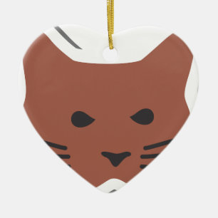 Cute Cat 2 Ceramic Ornament