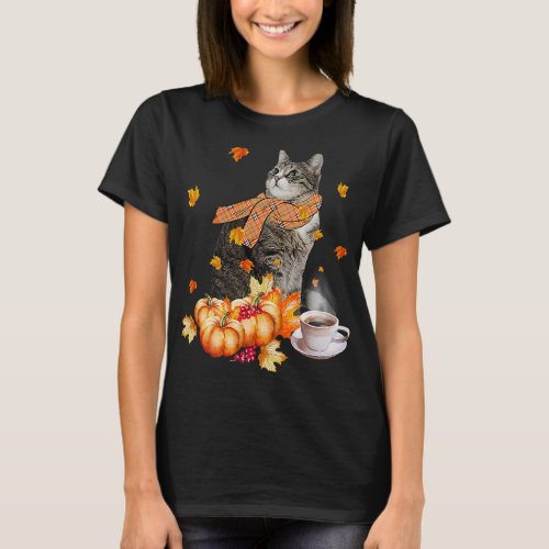 cute cat 2pumpkin spice 2cat lover fall thanksgivi T_Shirt